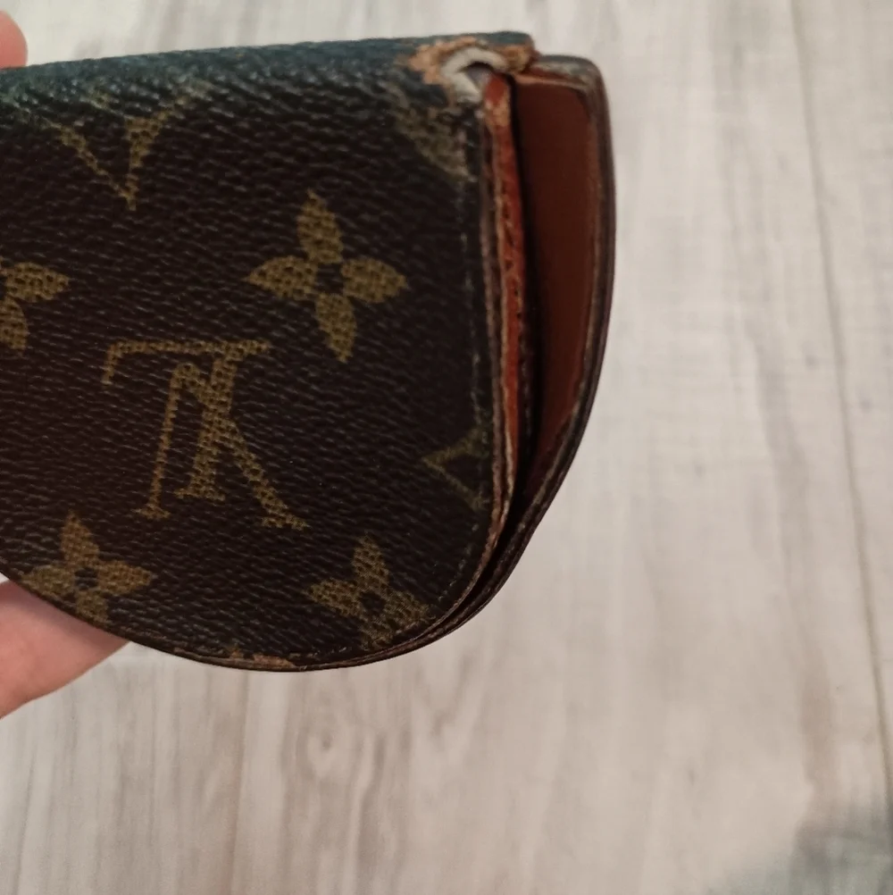 Louis Vuitton Monogram Port Monnaie Guze Coin Wallet Leather Brown